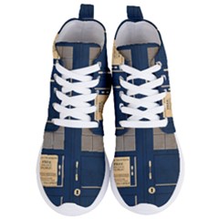 Tardis Poster Women s Lightweight High Top Sneakers by Sudhe