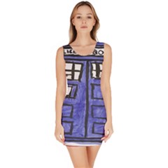 Tardis Painting Bodycon Dress by Sudhe