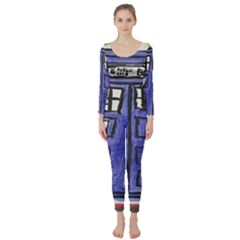 Tardis Painting Long Sleeve Catsuit by Sudhe