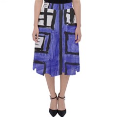 Tardis Painting Classic Midi Skirt by Sudhe