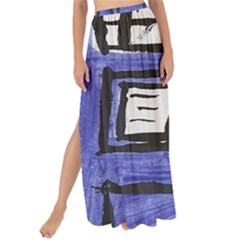 Tardis Painting Maxi Chiffon Tie-up Sarong by Sudhe