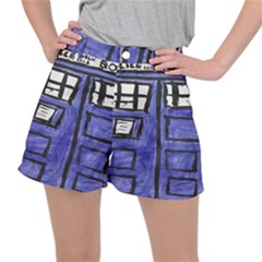 Tardis Painting Stretch Ripstop Shorts by Sudhe