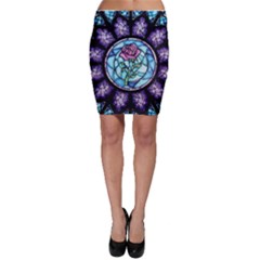 Cathedral Rosette Stained Glass Beauty And The Beast Bodycon Skirt by Sudhe