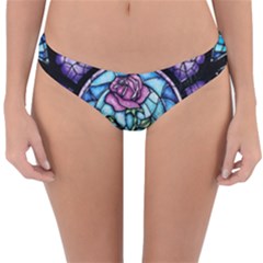 Cathedral Rosette Stained Glass Beauty And The Beast Reversible Hipster Bikini Bottoms by Sudhe