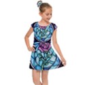 Cathedral Rosette Stained Glass Beauty And The Beast Kids  Cap Sleeve Dress View1