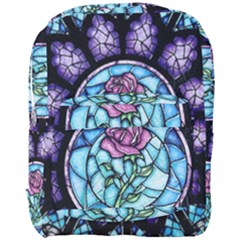 Cathedral Rosette Stained Glass Beauty And The Beast Full Print Backpack by Sudhe