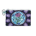 Cathedral Rosette Stained Glass Beauty And The Beast Canvas Cosmetic Bag (Medium) View1