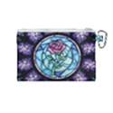 Cathedral Rosette Stained Glass Beauty And The Beast Canvas Cosmetic Bag (Medium) View2