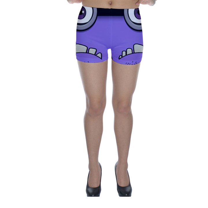 Evil Purple Skinny Shorts