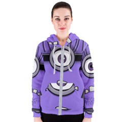 Evil Purple Women s Zipper Hoodie by Sudhe