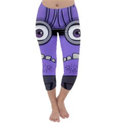 Evil Purple Capri Winter Leggings  by Sudhe