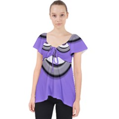 Evil Purple Lace Front Dolly Top by Sudhe