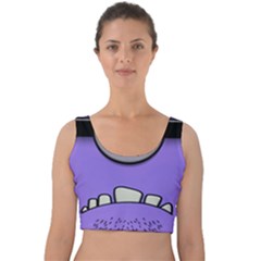 Evil Purple Velvet Crop Top by Sudhe