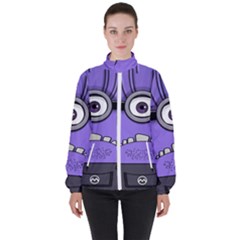 Evil Purple High Neck Windbreaker (women) by Sudhe