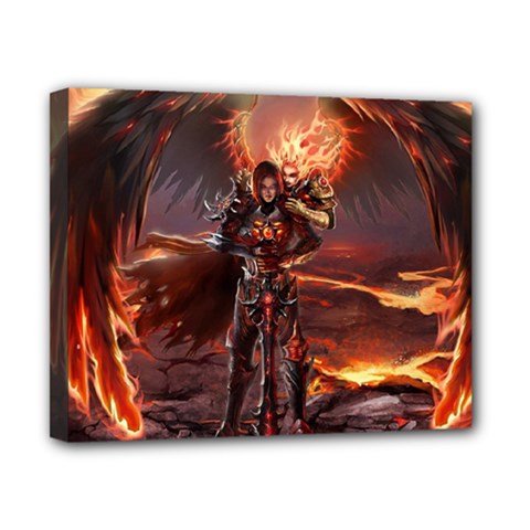 Fantasy Art Fire Heroes Heroes Of Might And Magic Heroes Of Might And Magic Vi Knights Magic Repost Canvas 10  X 8  (stretched) by Sudhe