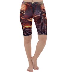 Fantasy Art Fire Heroes Heroes Of Might And Magic Heroes Of Might And Magic Vi Knights Magic Repost Cropped Leggings  by Sudhe