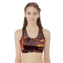 Fantasy Art Fire Heroes Heroes Of Might And Magic Heroes Of Might And Magic Vi Knights Magic Repost Sports Bra With Border by Sudhe