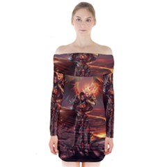 Fantasy Art Fire Heroes Heroes Of Might And Magic Heroes Of Might And Magic Vi Knights Magic Repost Long Sleeve Off Shoulder Dress by Sudhe