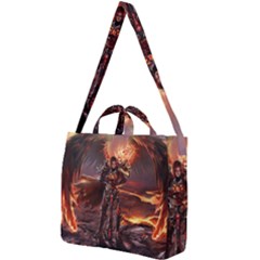 Fantasy Art Fire Heroes Heroes Of Might And Magic Heroes Of Might And Magic Vi Knights Magic Repost Square Shoulder Tote Bag by Sudhe