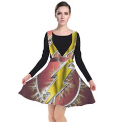 Flashy Logo Plunge Pinafore Dress by Sudhe