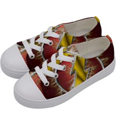 Flashy Logo Kids  Low Top Canvas Sneakers by Sudhe