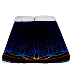 Flower Of Life Fitted Sheet (queen Size) by Sudhe