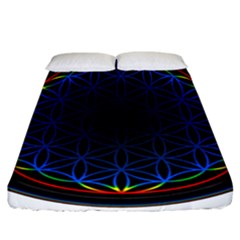 Flower Of Life Fitted Sheet (california King Size) by Sudhe