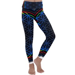 Flower Of Life Kids  Lightweight Velour Classic Yoga Leggings by Sudhe