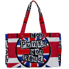 Punk Not Dead Music Rock Uk United Kingdom Flag Canvas Work Bag by Sudhe