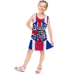 Punk Not Dead Music Rock Uk United Kingdom Flag Kids  Tunic Dress by Sudhe