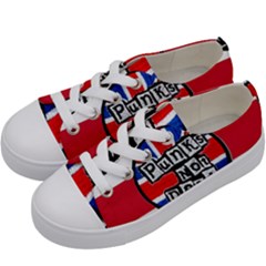 Punk Not Dead Music Rock Uk United Kingdom Flag Kids  Low Top Canvas Sneakers by Sudhe