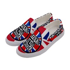 Punk Not Dead Music Rock Uk United Kingdom Flag Women s Canvas Slip Ons by Sudhe