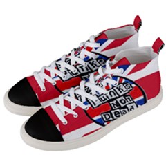 Punk Not Dead Music Rock Uk United Kingdom Flag Men s Mid-top Canvas Sneakers by Sudhe