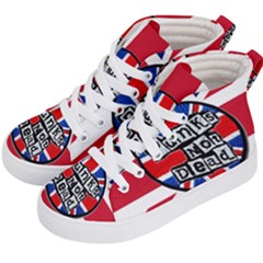 Punk Not Dead Music Rock Uk United Kingdom Flag Kids  Hi-top Skate Sneakers by Sudhe