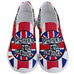 Punk Not Dead Music Rock Uk United Kingdom Flag Men s Lightweight Slip Ons by Sudhe