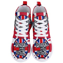 Punk Not Dead Music Rock Uk United Kingdom Flag Women s Lightweight High Top Sneakers by Sudhe