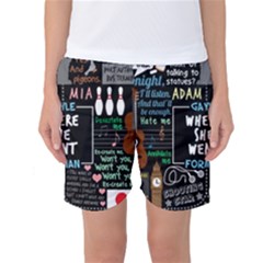 Book Quote Collage Women s Basketball Shorts by Sudhe