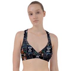 Book Quote Collage Sweetheart Sports Bra by Sudhe