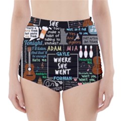 Book Quote Collage High-waisted Bikini Bottoms by Sudhe