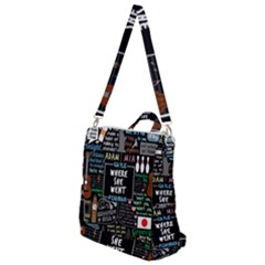 Book Quote Collage Crossbody Backpack by Sudhe