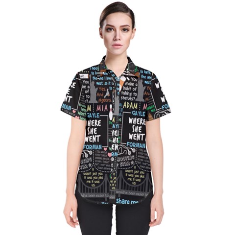 Book Quote Collage Women s Short Sleeve Shirt by Sudhe