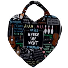 Book Quote Collage Giant Heart Shaped Tote by Sudhe