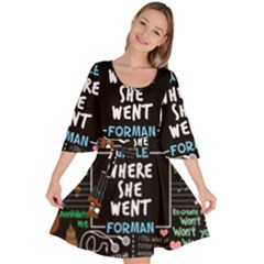 Book Quote Collage Velour Kimono Dress by Sudhe