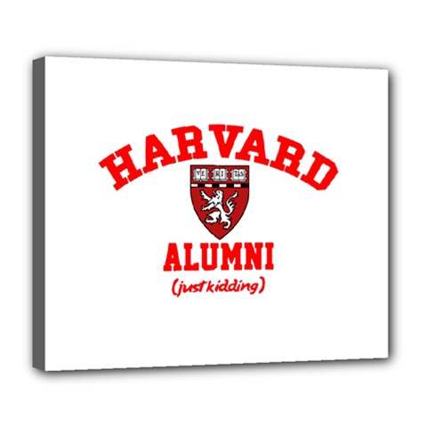 Harvard Alumni Just Kidding Deluxe Canvas 24  X 20  (stretched) by Sudhe