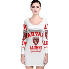 Harvard Alumni Just Kidding Long Sleeve Velvet Bodycon Dress by Sudhe