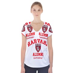 Harvard Alumni Just Kidding Short Sleeve Front Detail Top by Sudhe