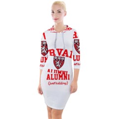 Harvard Alumni Just Kidding Quarter Sleeve Hood Bodycon Dress by Sudhe