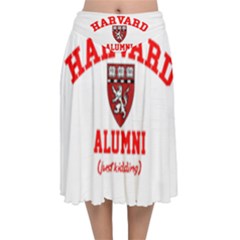 Harvard Alumni Just Kidding Velvet Flared Midi Skirt by Sudhe