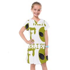 I Want To Believe Kids  Drop Waist Dress by Sudhe