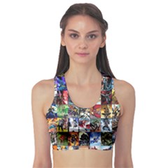 Comic Book Images Sports Bra by Sudhe